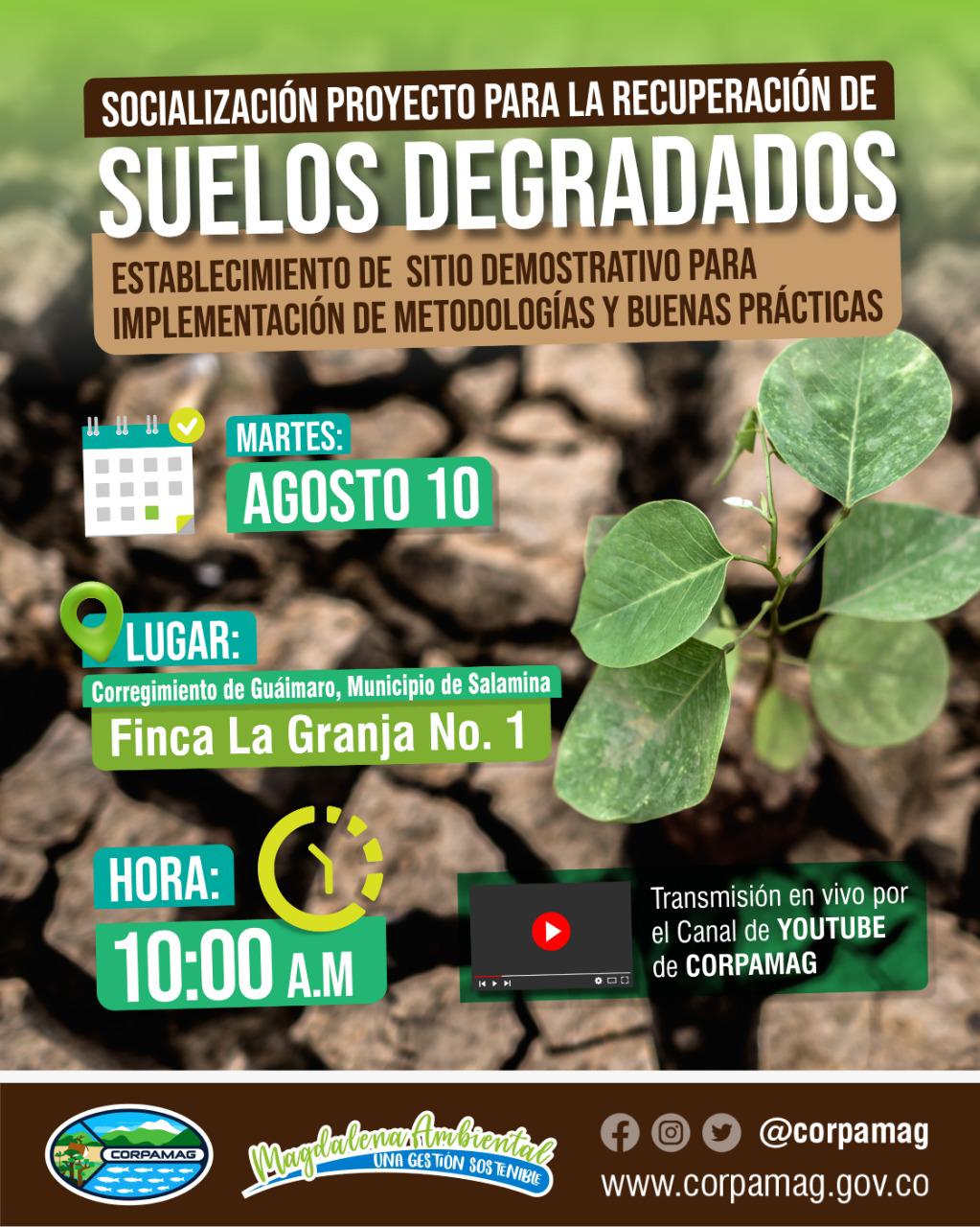 Imagen publicitaria evento suelo con fecha, hora y lugar